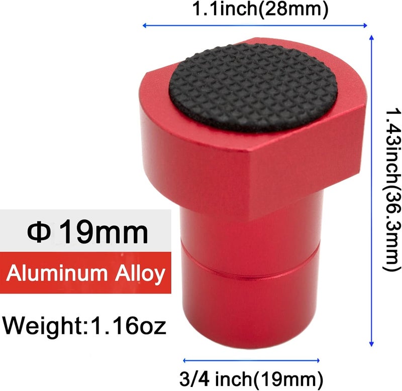 ViewReal 6-Pack Aluminum Alloy Bench Dogs with Non-Slip Pads - 3/4-Inch (19mm) Workbench Dog Hole Accessories for Woodworking and MFT Stops - Image 3
